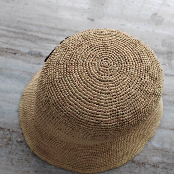 LOEWE x Paula\'s Ibiza Raffia & Leather Bucket Hat main image 6